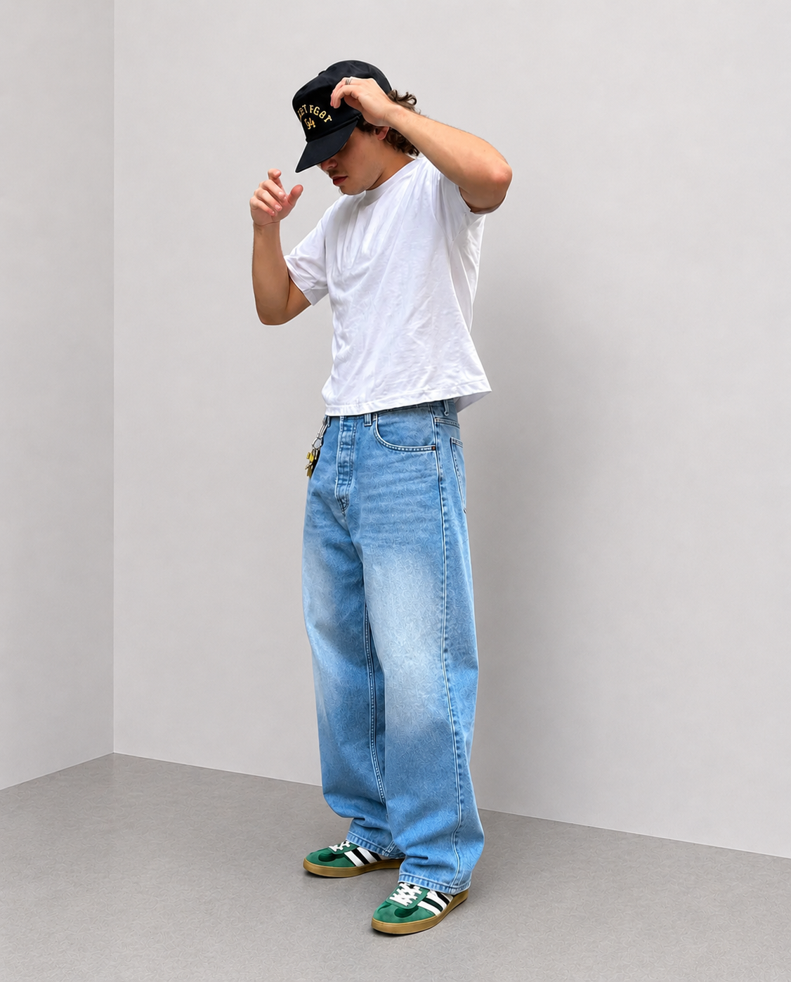 Silver Blue Profile Super Baggy Jeans