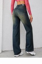 Baddie Vintage Dirty Wash Dad Fit Jeans