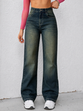 Baddie Vintage Dirty Wash Dad Fit Jeans