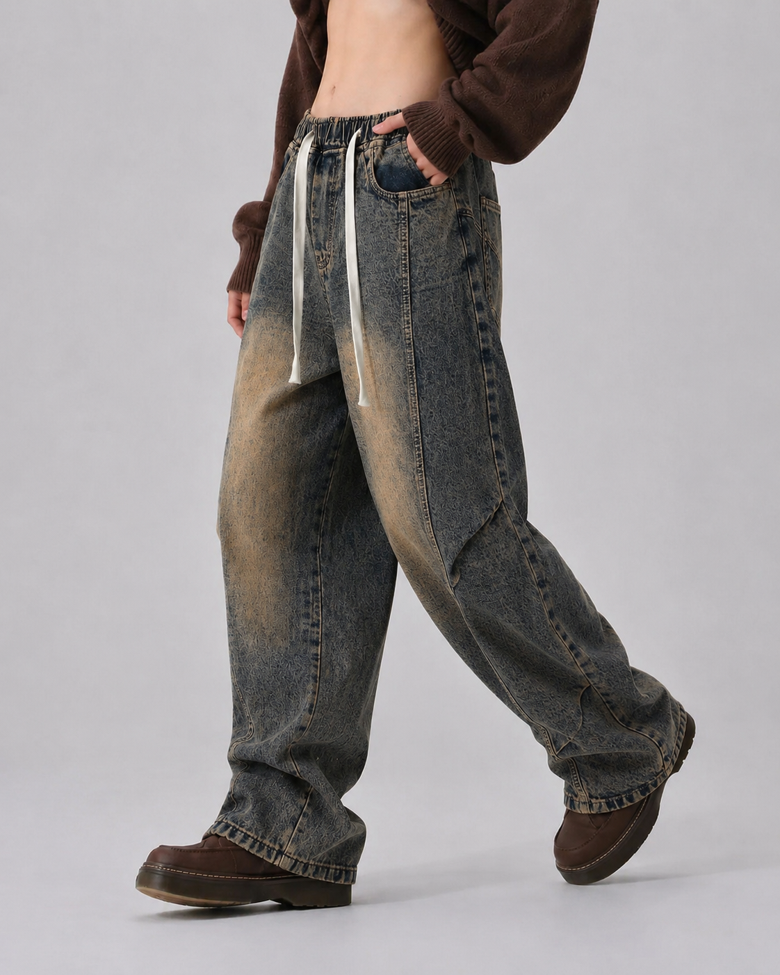 Dust Ash Baggy Fit Joggers