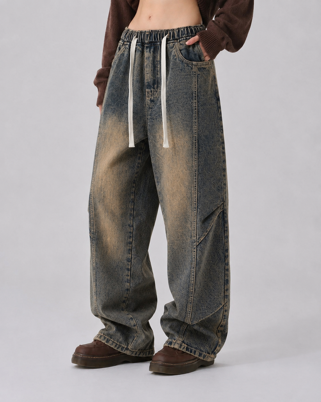 Dust Ash Baggy Fit Joggers