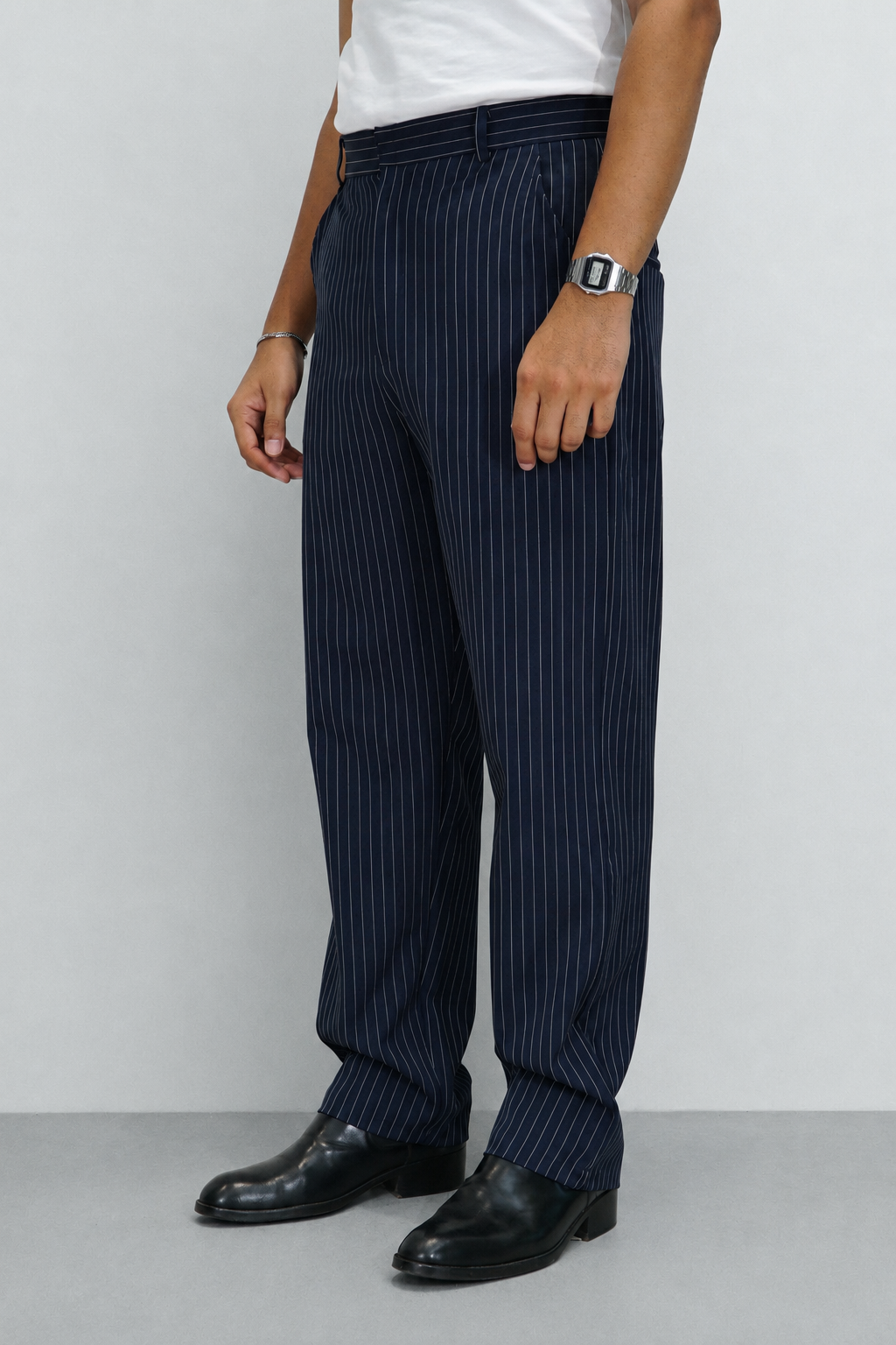 Korean Inspired Classic Stripe Trousers