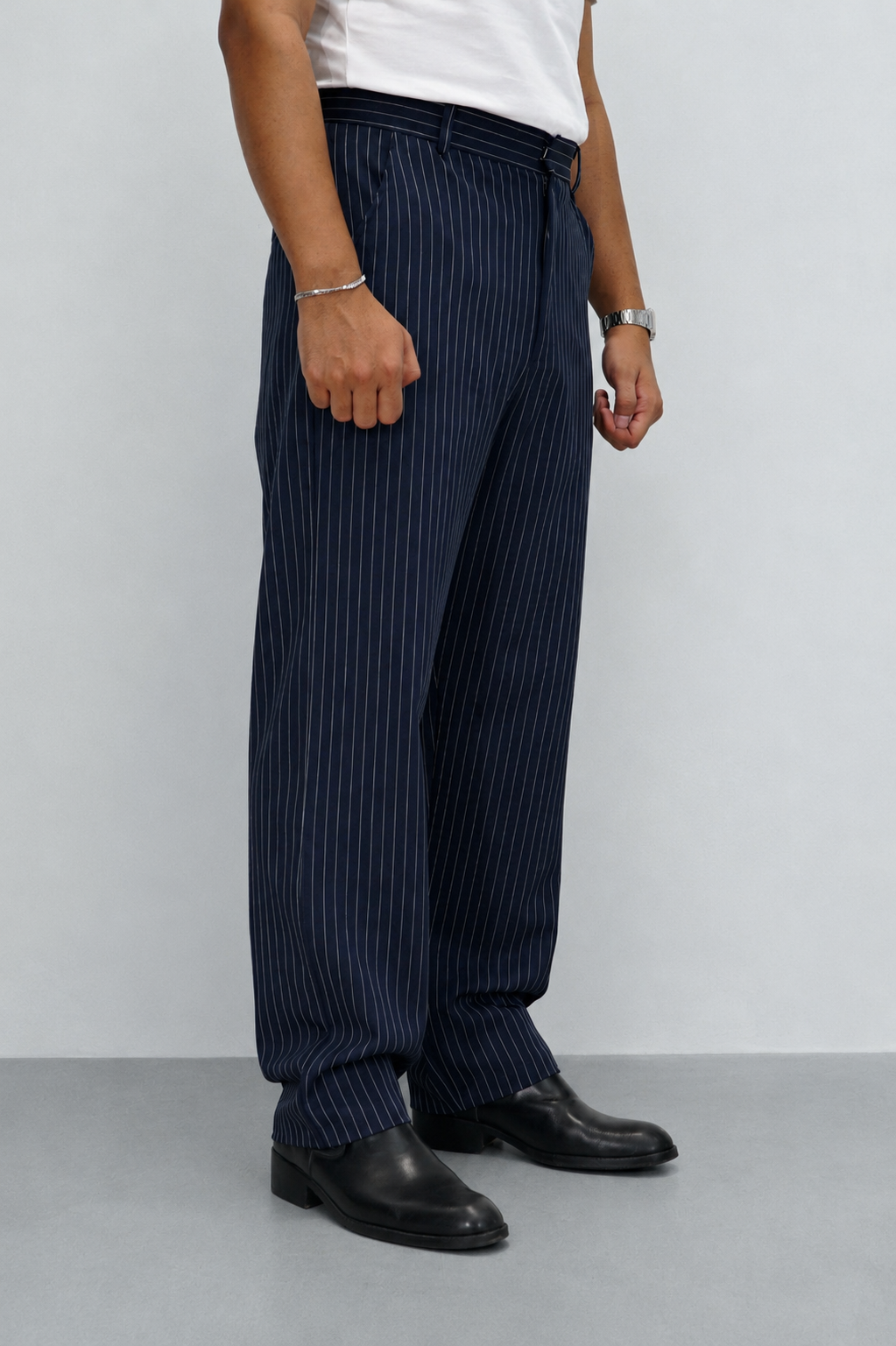 Korean Inspired Classic Stripe Trousers
