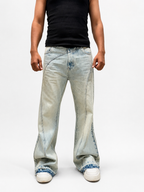 Deform Blue Straight A Line Jeans