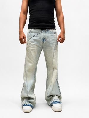 Deform Blue Straight A Line Jeans