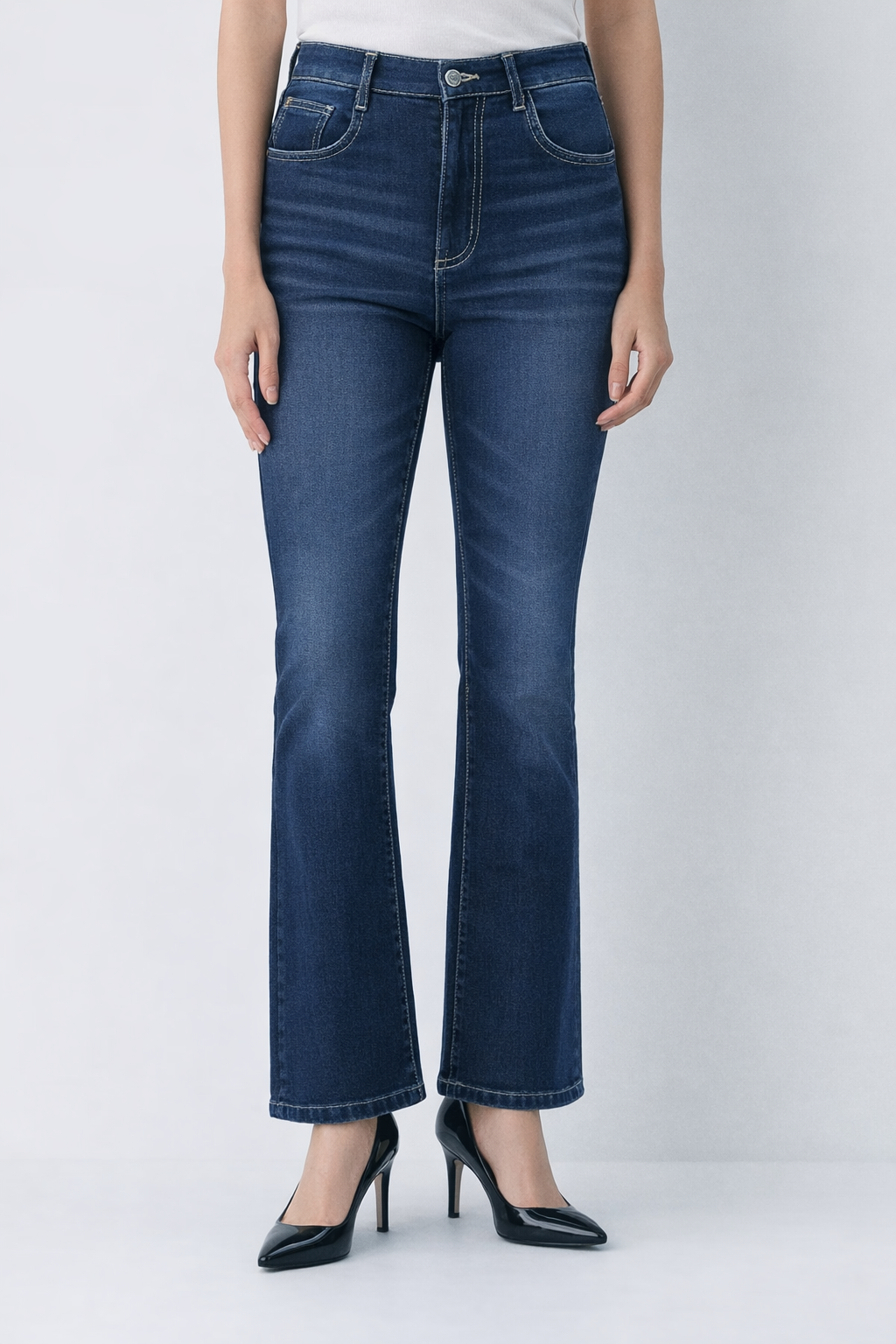 Deep Blue Flare Bootcut Jeans