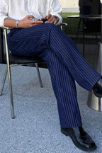 Korean Inspired Classic Stripe Trousers