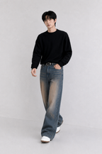 Teal Bronze Baggy Wide Leg Jeans