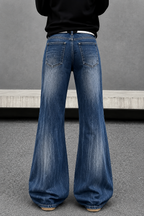 Space Matter Blue Bootcut Jeans