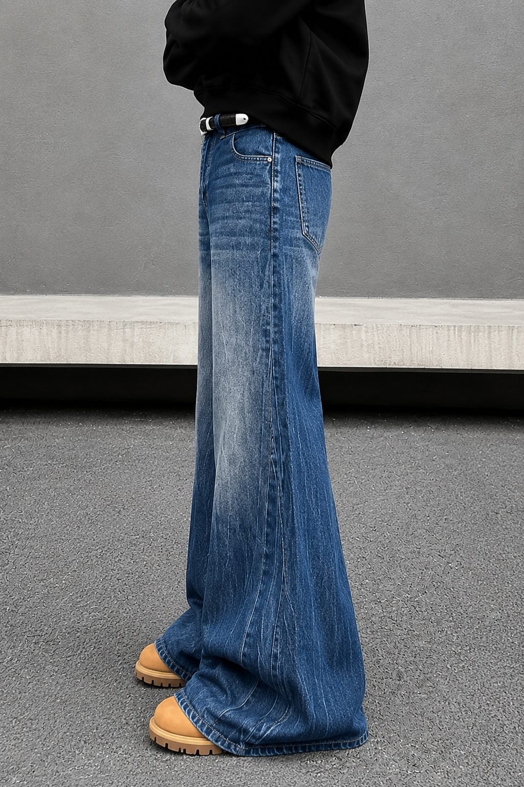 Space Matter Blue Bootcut Jeans