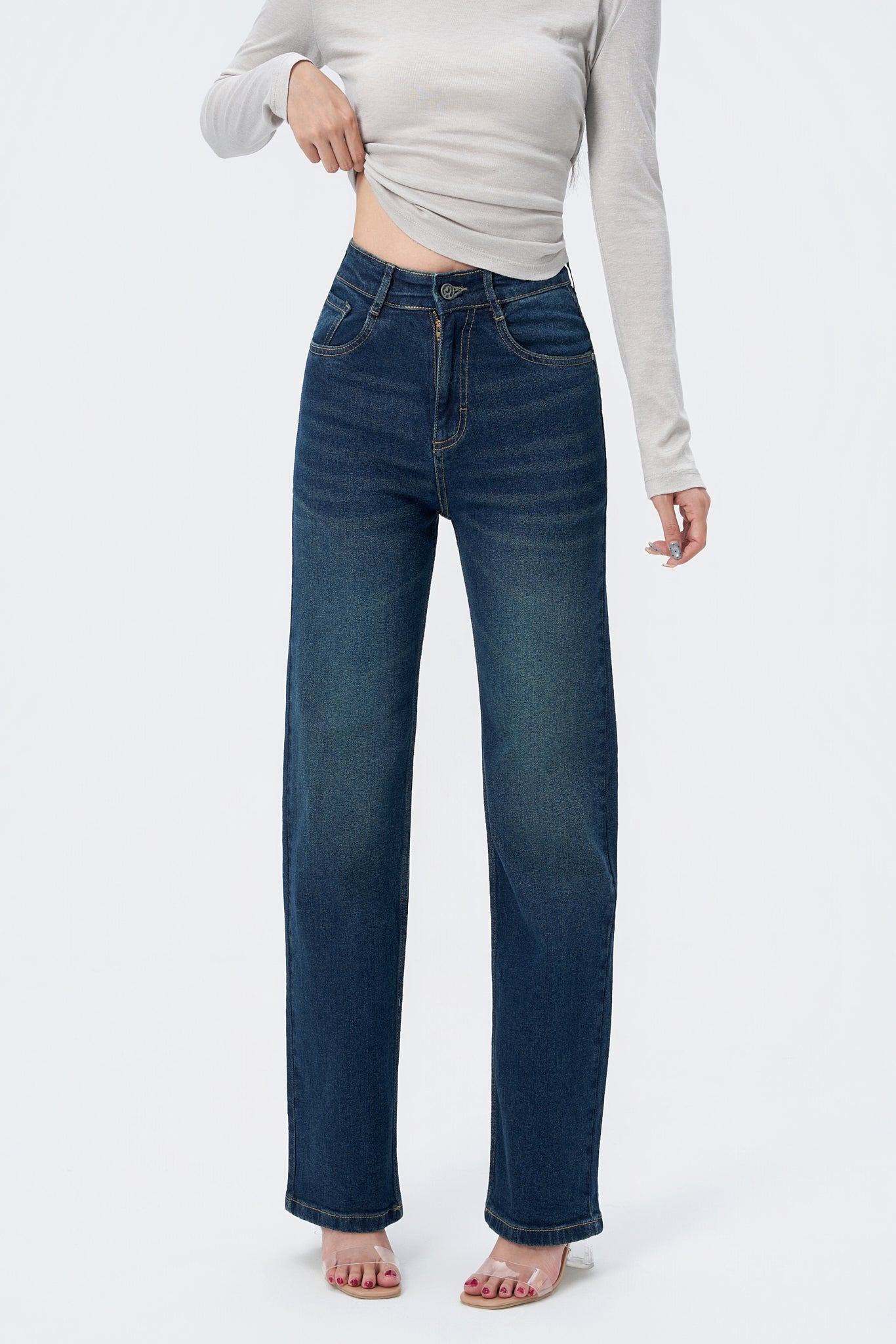 Copper Blue Loose Straight Fit Jeans
