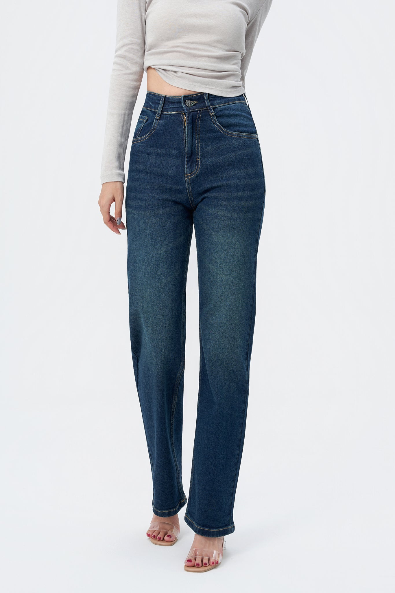 Copper Blue Loose Straight Fit Jeans