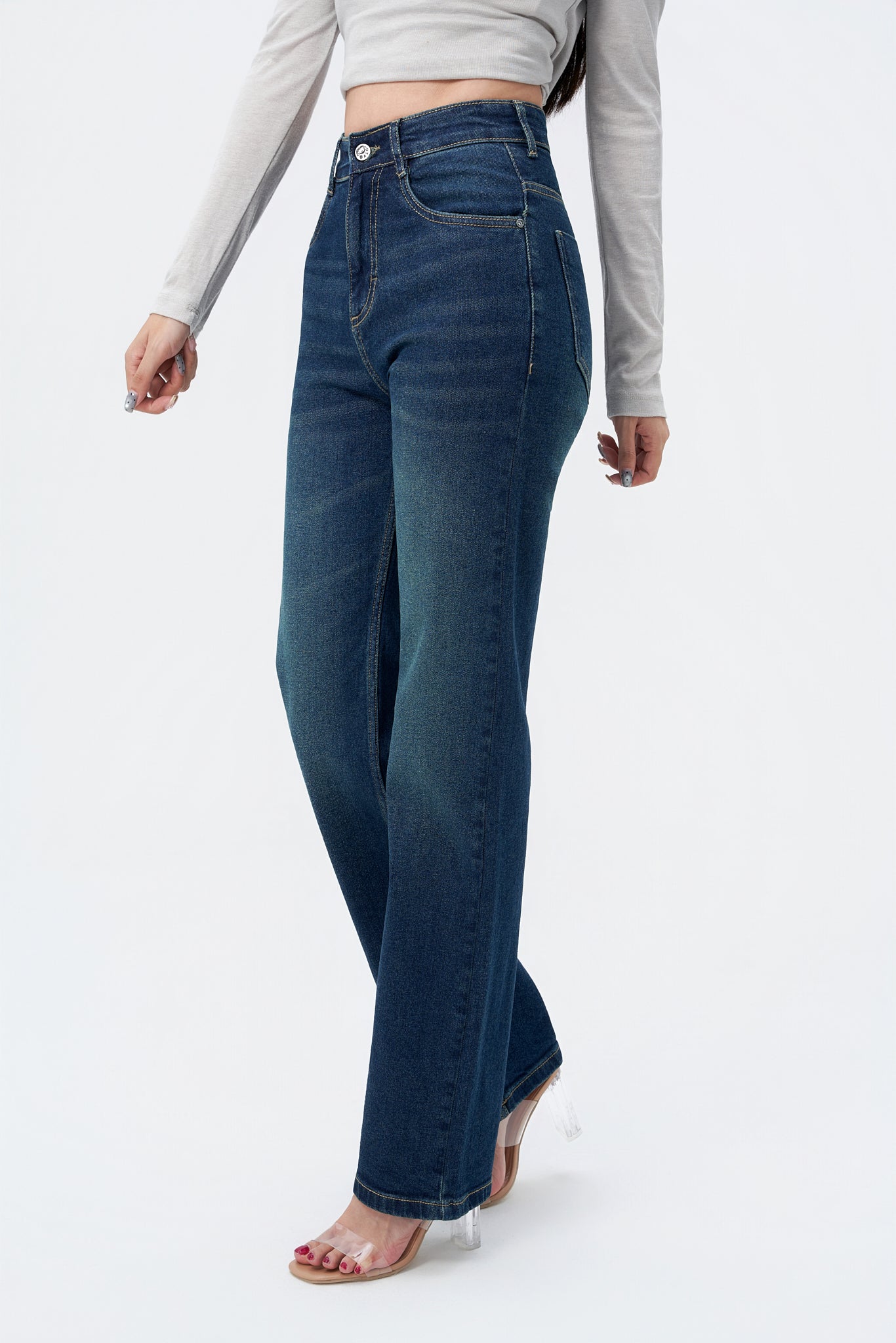 Copper Blue Loose Straight Fit Jeans