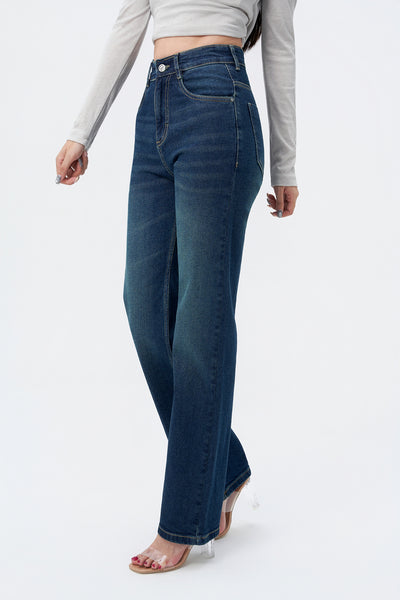 Copper Blue Loose Straight Fit Jeans