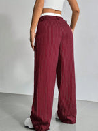 Striped Boxer Wide Leg Trousers