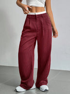 Striped Boxer Wide Leg Trousers