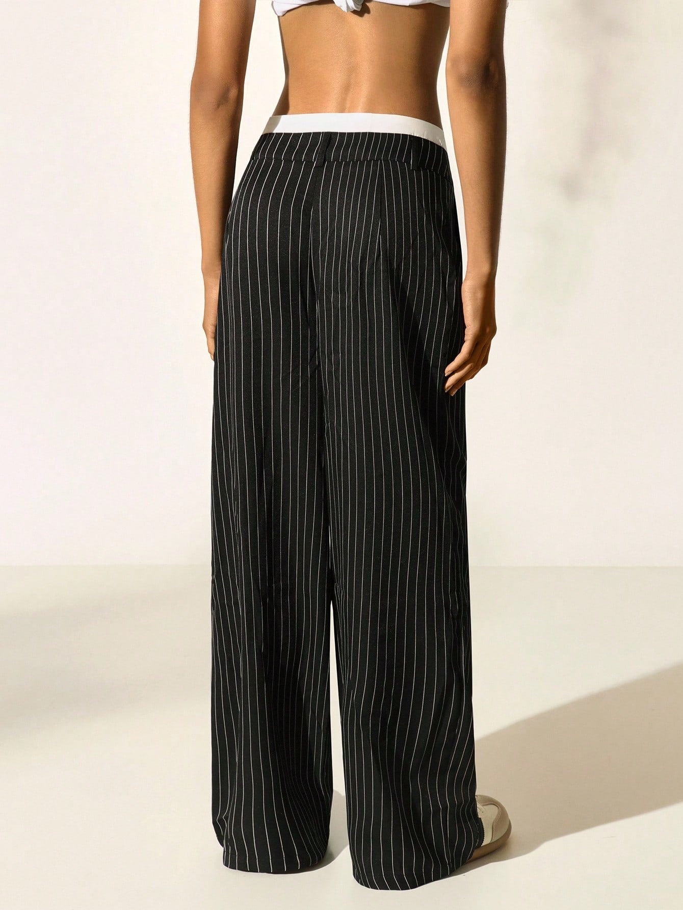 Striped Boxer Wide Leg Trousers