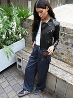 Striped Boxer Wide Leg Trousers