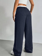 Striped Boxer Wide Leg Trousers