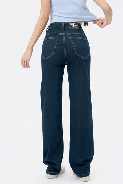 Cosmic Blue Dad Fit Straight Jeans