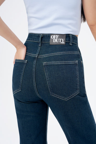 Cosmic Blue Dad Fit Straight Jeans