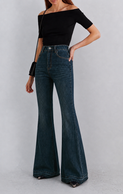 Indigo Curve Stretch Bootcut Jeans