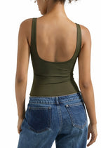 Soft Backless Boat Neck Tank Top