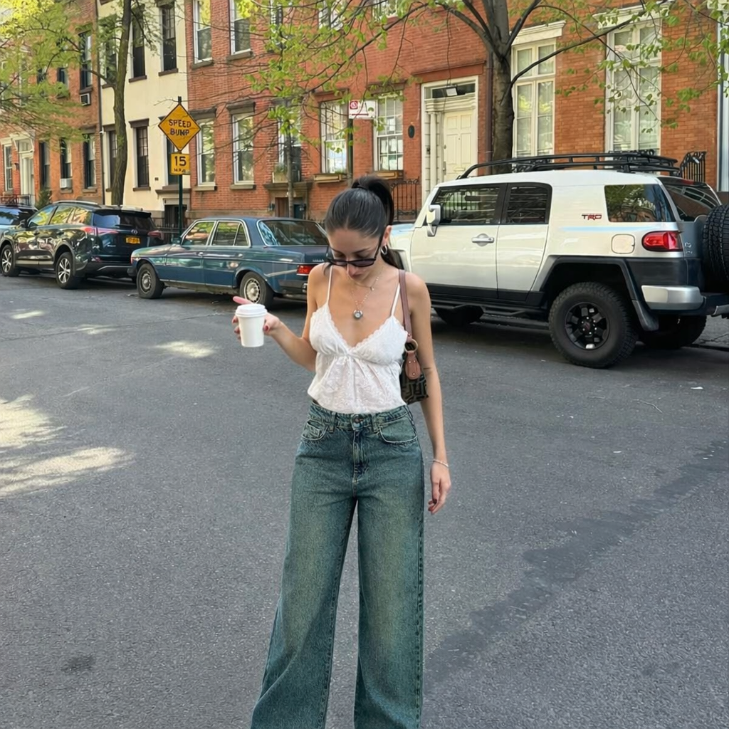 Shade Flow Wide Leg Jeans