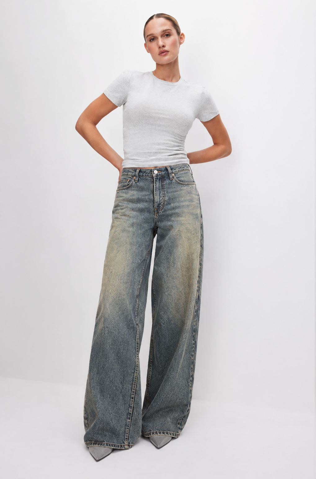 Fade Dusk Blue Wide Leg Jeans