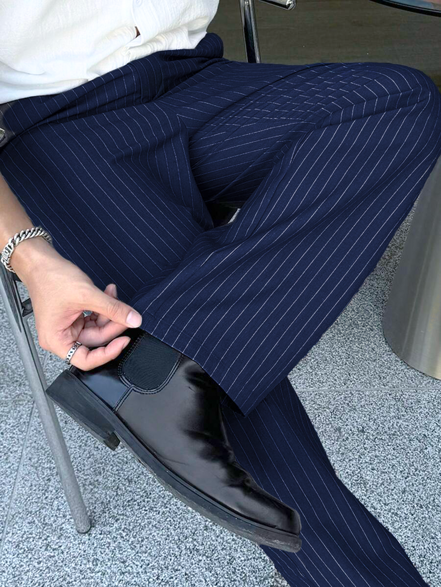 Korean Inspired Classic Stripe Trousers