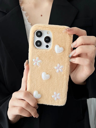 Soft Fur 3D Charm Iphone Cover