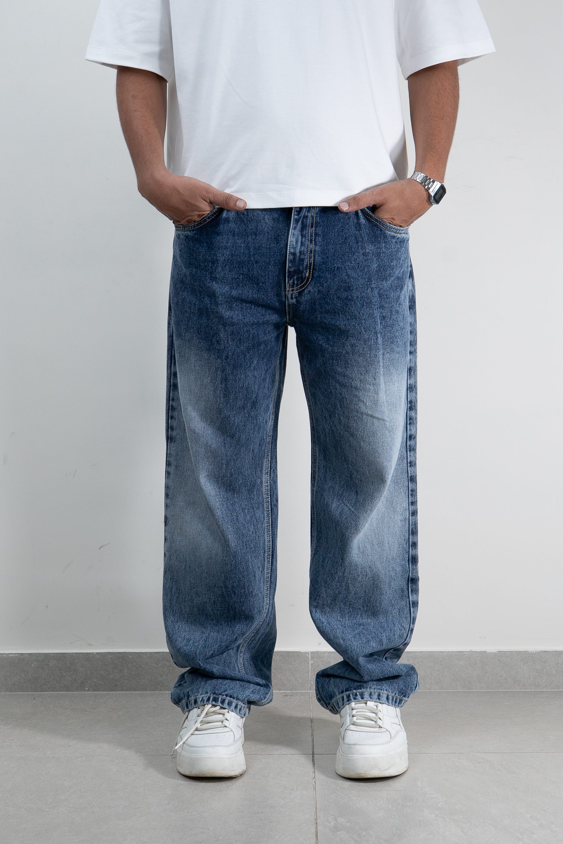 Pleat Game Baggy Jeans