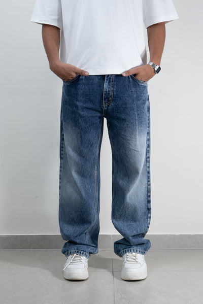 Pleat Game Baggy Jeans