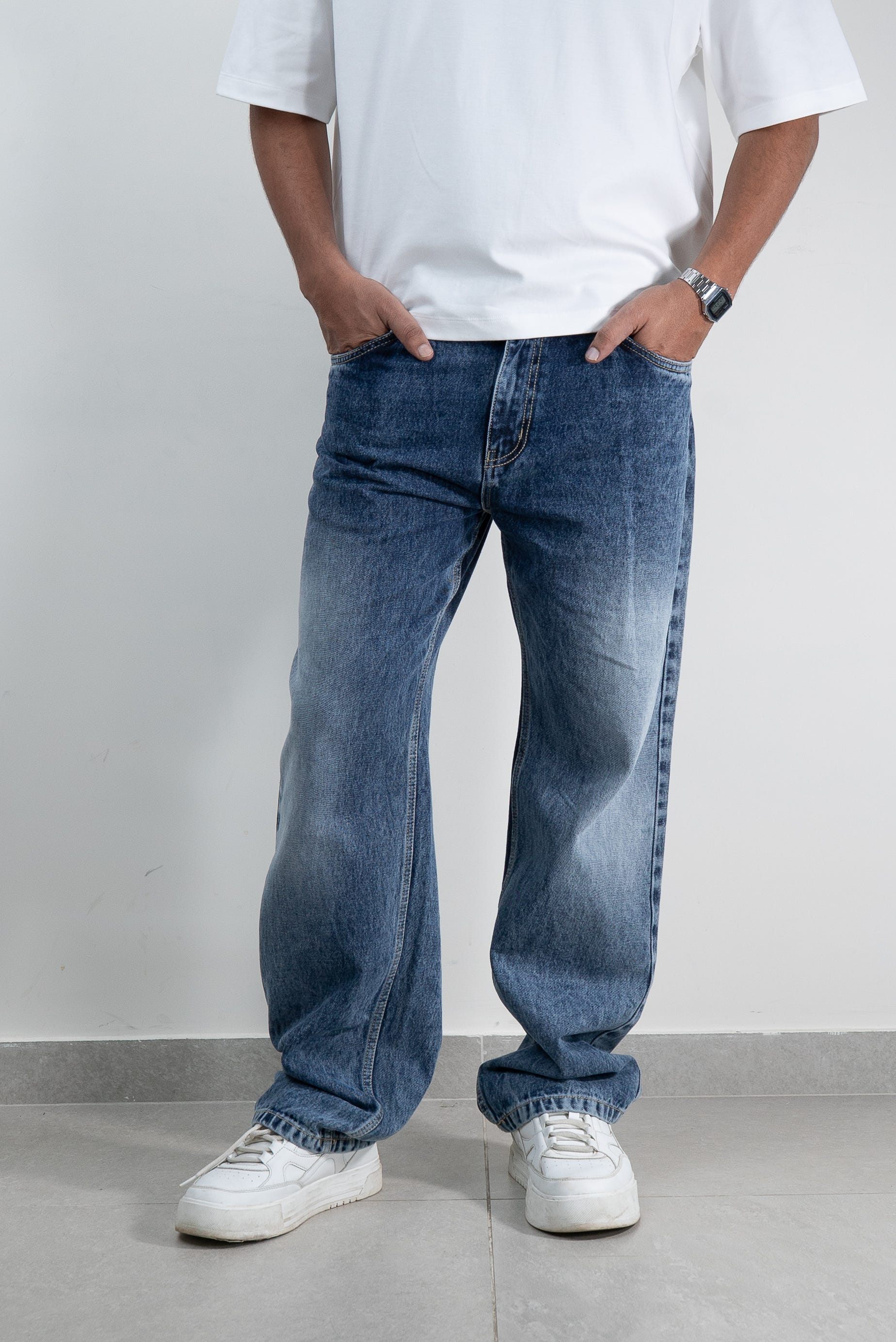 Pleat Game Baggy Jeans
