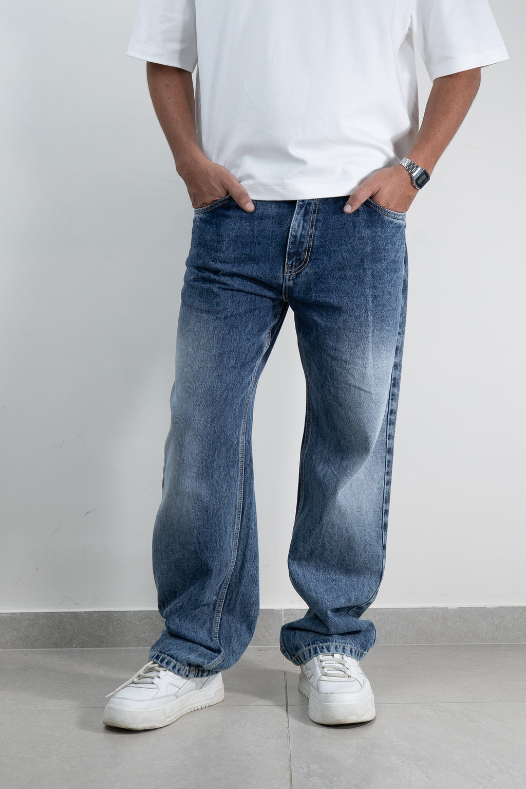 Pleat Game Baggy Jeans
