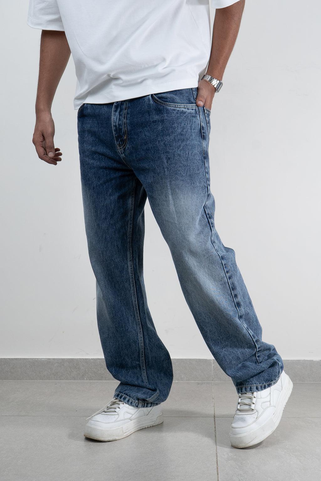 Pleat Game Baggy Jeans