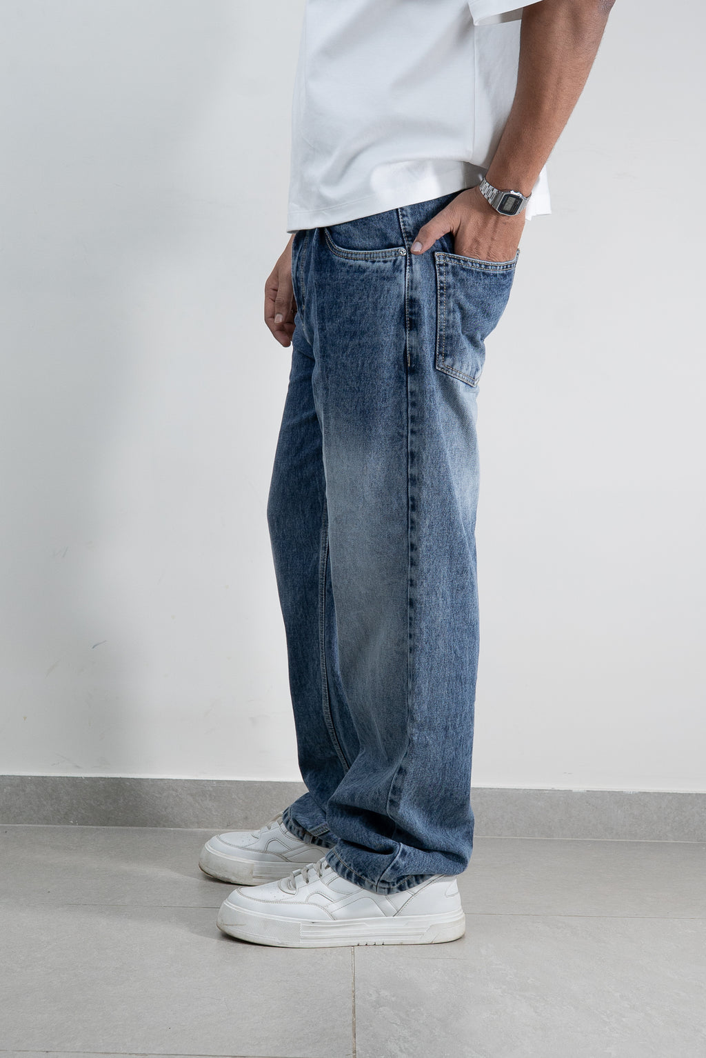 Pleat Game Baggy Jeans