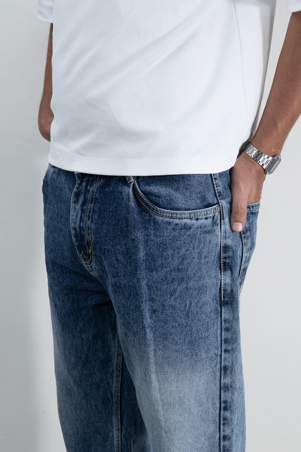 Pleat Game Baggy Jeans