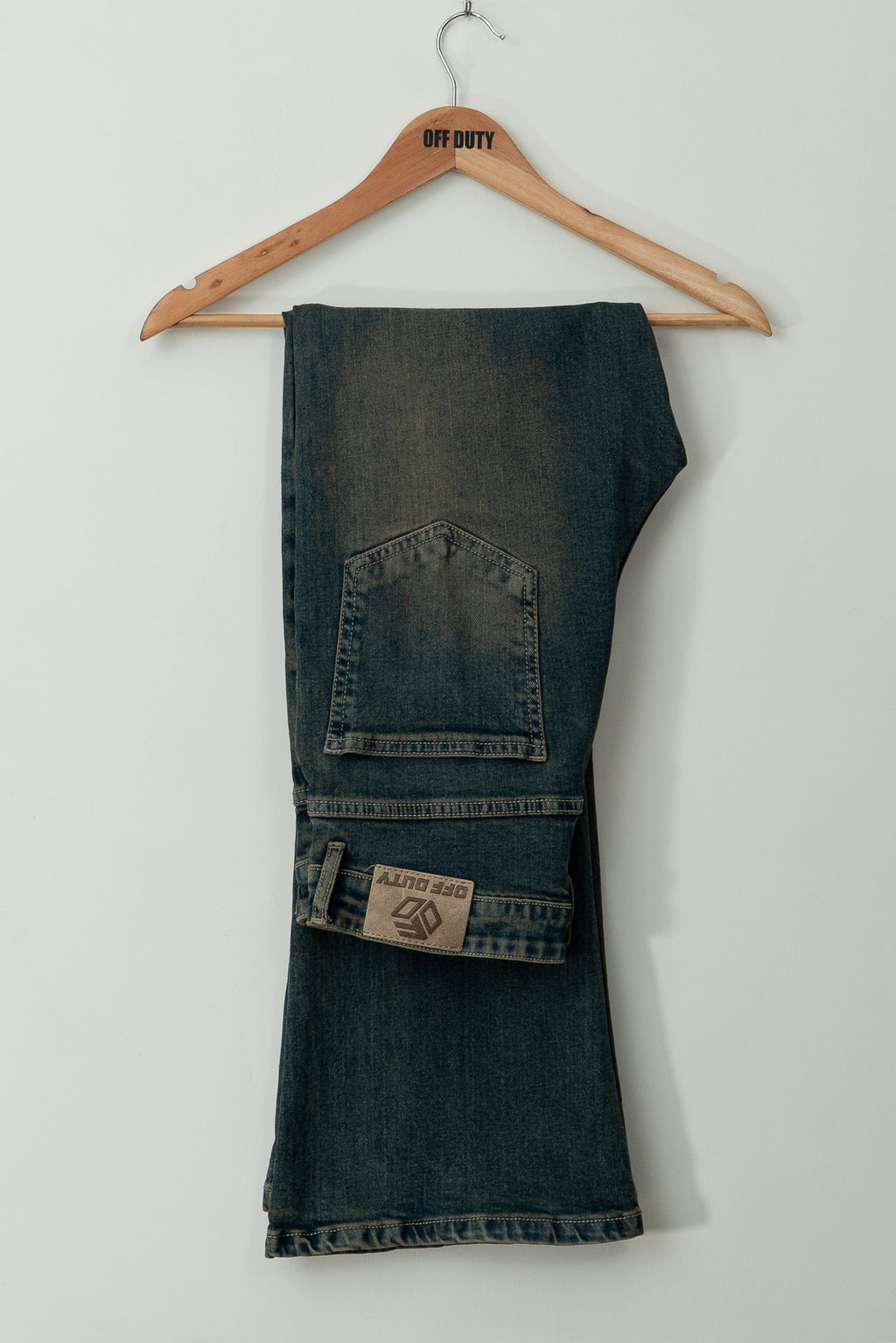 Blue Washed Burn Bootcut Jeans