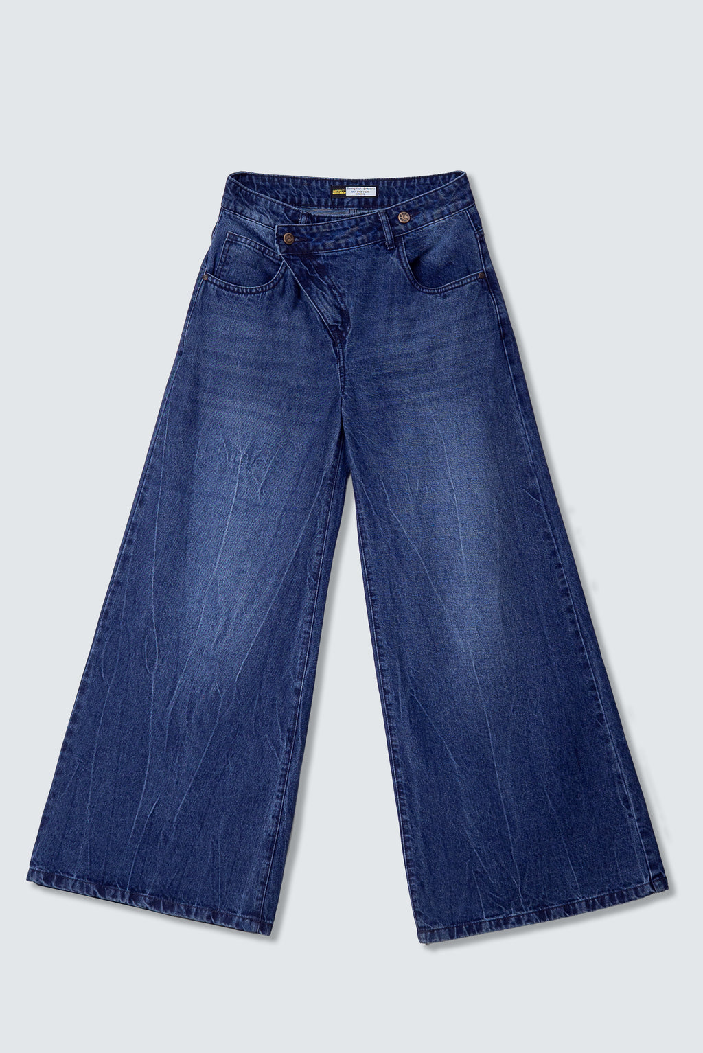 Deconstructed Fly Extra Wide Leg Jeans