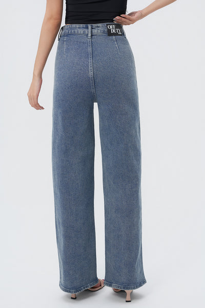 Contrast Flow Straight Leg Jeans