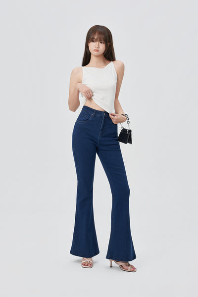 Dark Blue Bootcut Flare Jeans