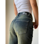 Baddie Vintage Dirty Wash Dad Fit Jeans