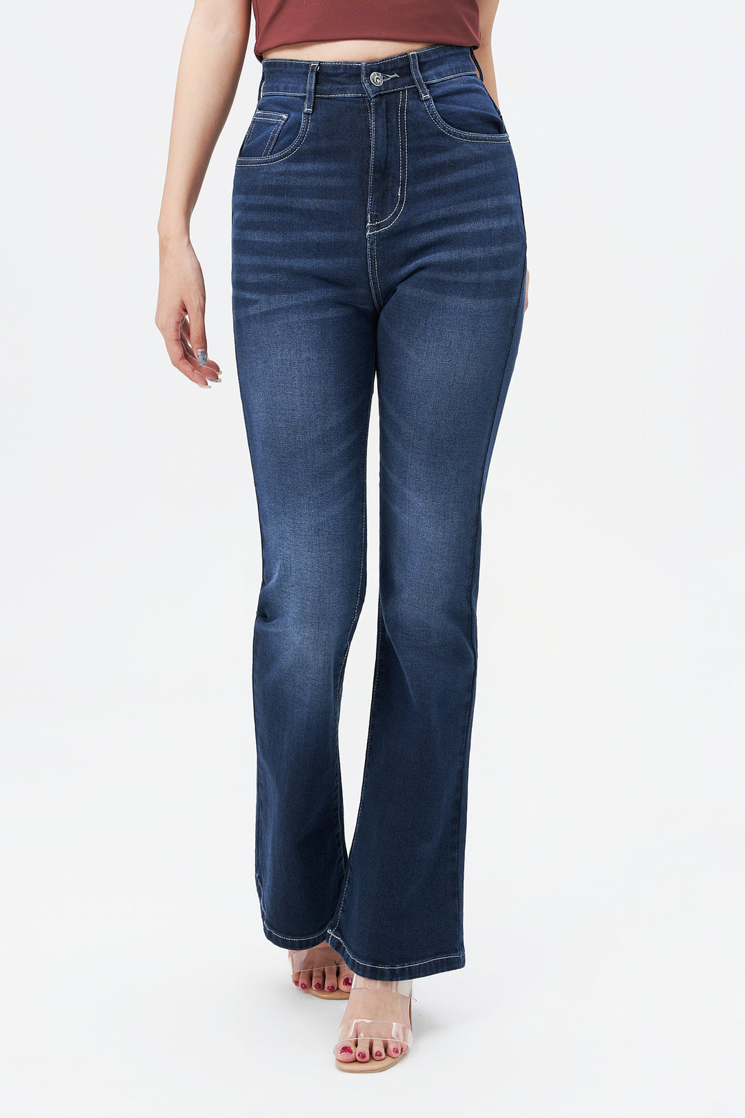 Deep Blue Flare Bootcut Jeans – Offduty India