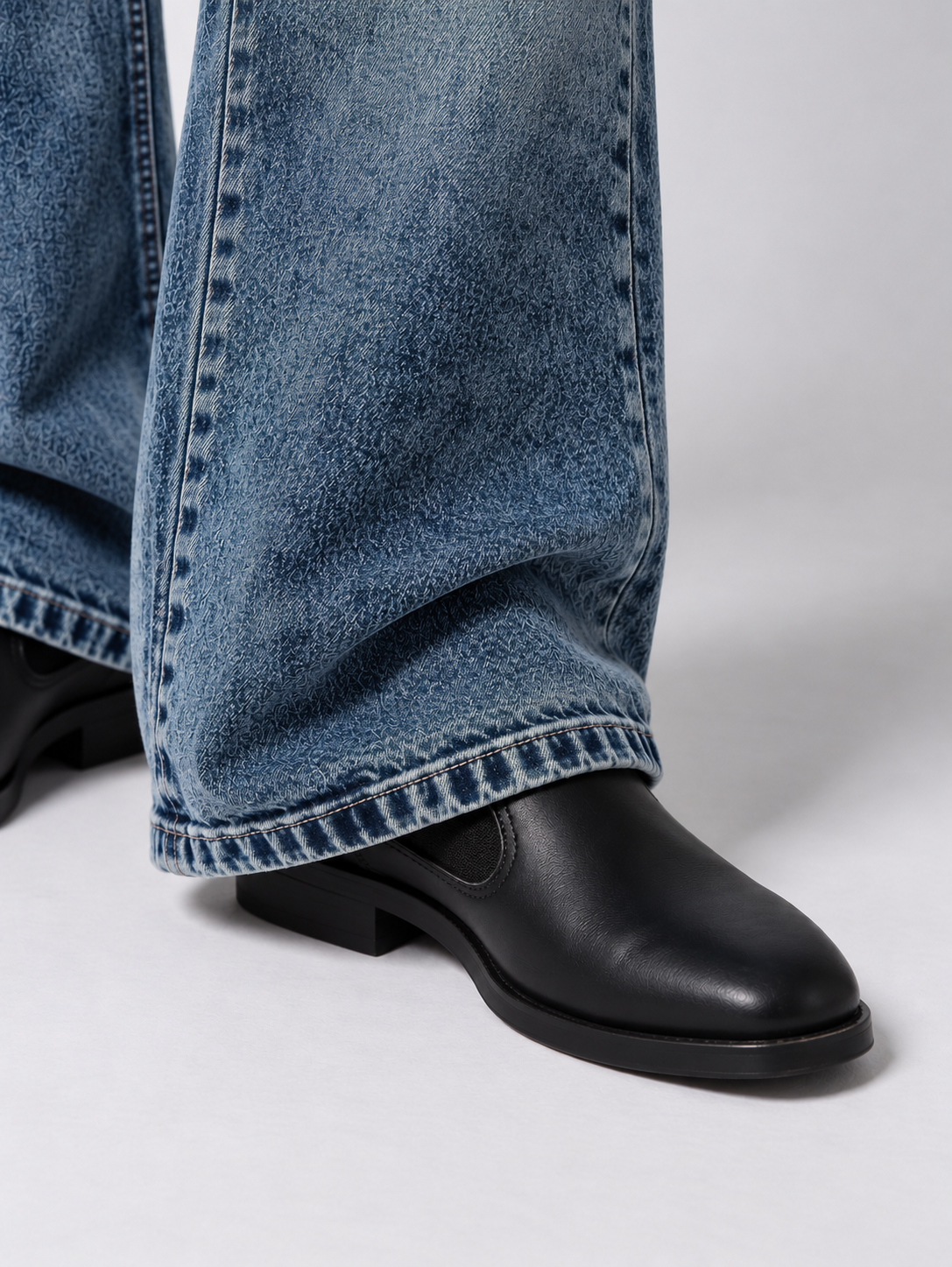 Iron Blue Wash Bootcut Jeans
