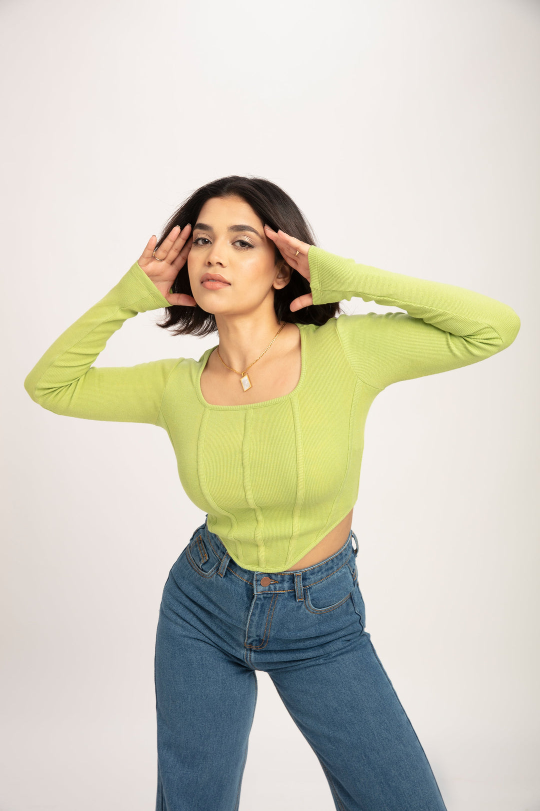 Black Long Sleeve Corset Top – Offduty India