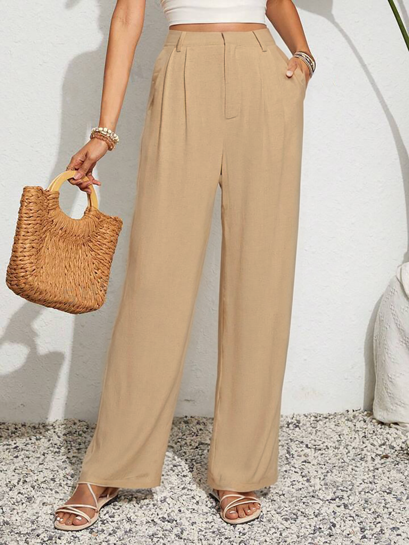 Super Soft Linen Korean Baggy Pants