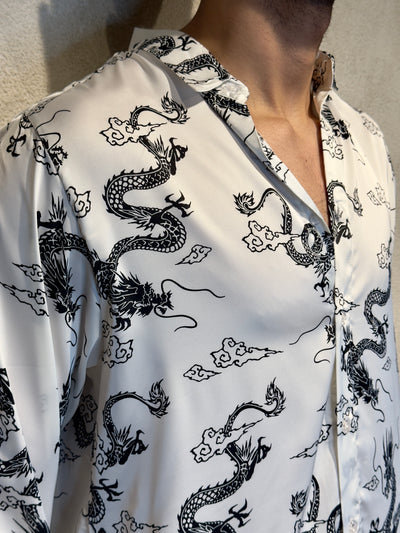 Mystic Dragon Print Full Sleeves Shirt