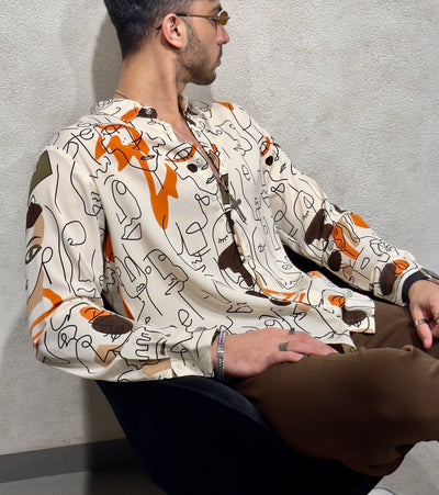 Face of Art Print Full Sleeves Shirt