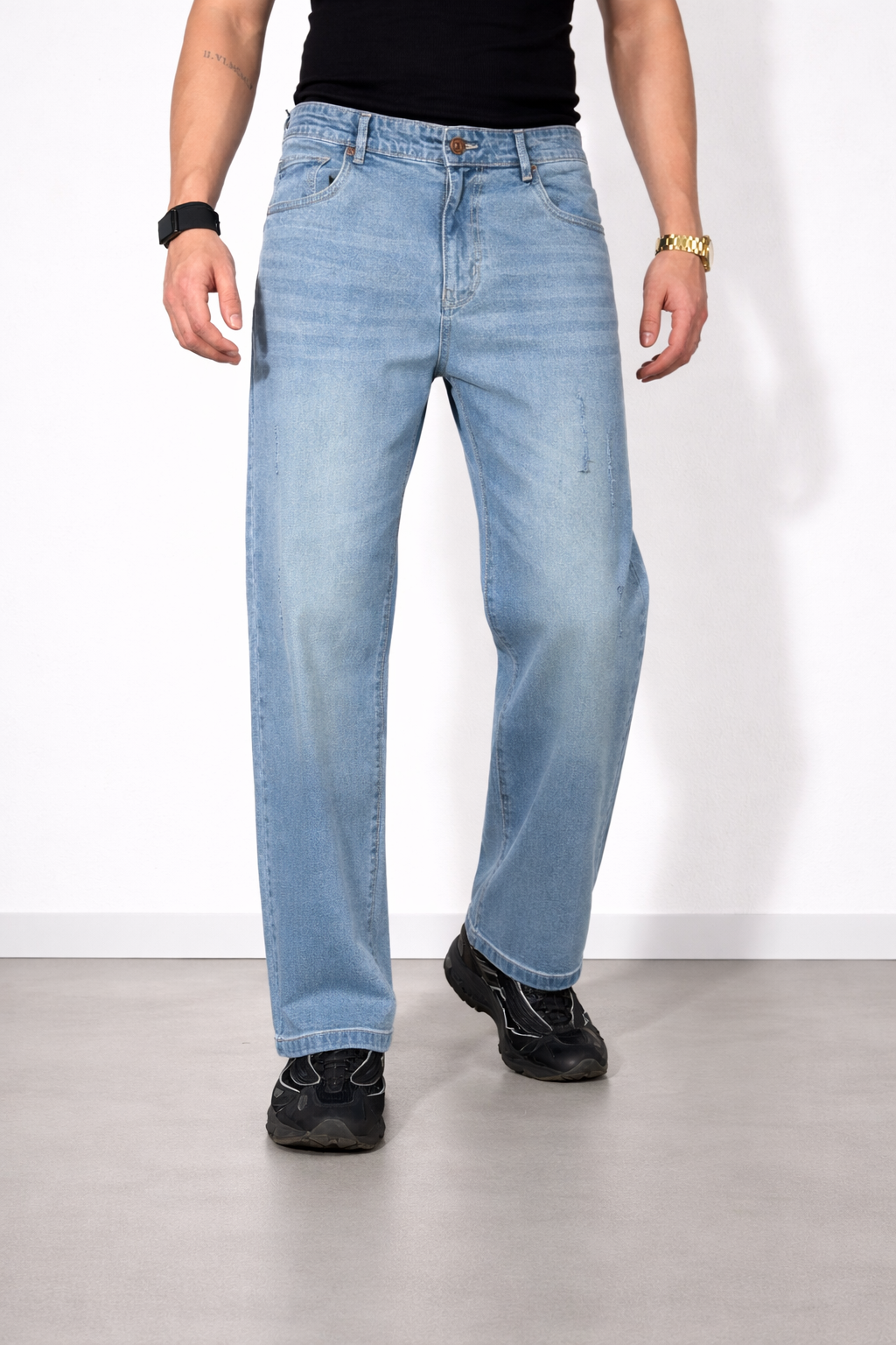 Old Stone Blue Straight Fit Jeans